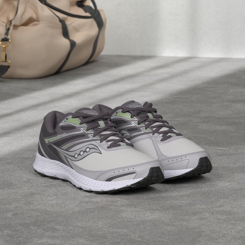 Saucony Men's Cohesion 13 Walking Shoe, Grey/Citron, 12 M US - Image 2